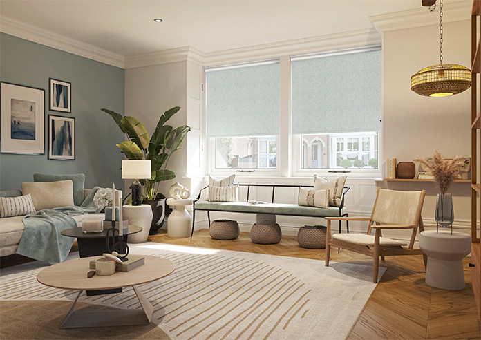 Chevron Stripe, Oslo Blue - Twist&Fit Roller Blind - Image 7